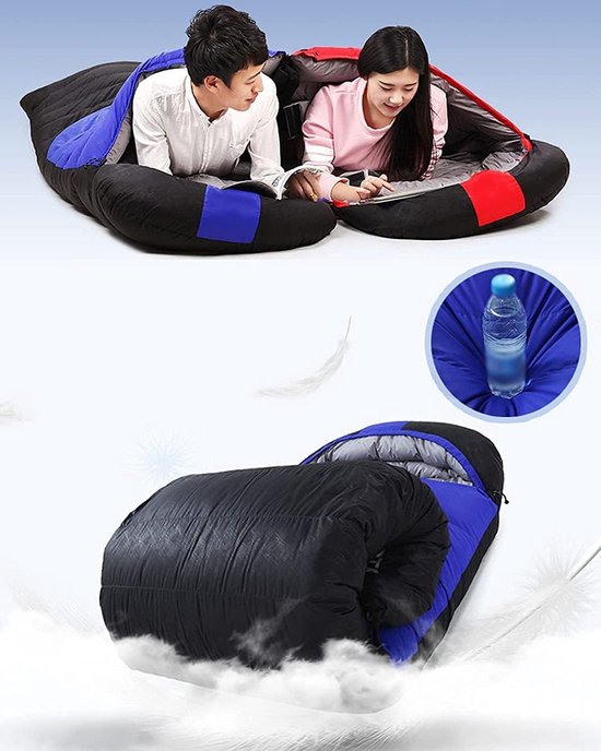 Slaapzak - Kampeerzak Outdoor - Kamperen en Reizen - Waterafstotend Nylon - 210x80cm - Geel — afbeelding 5