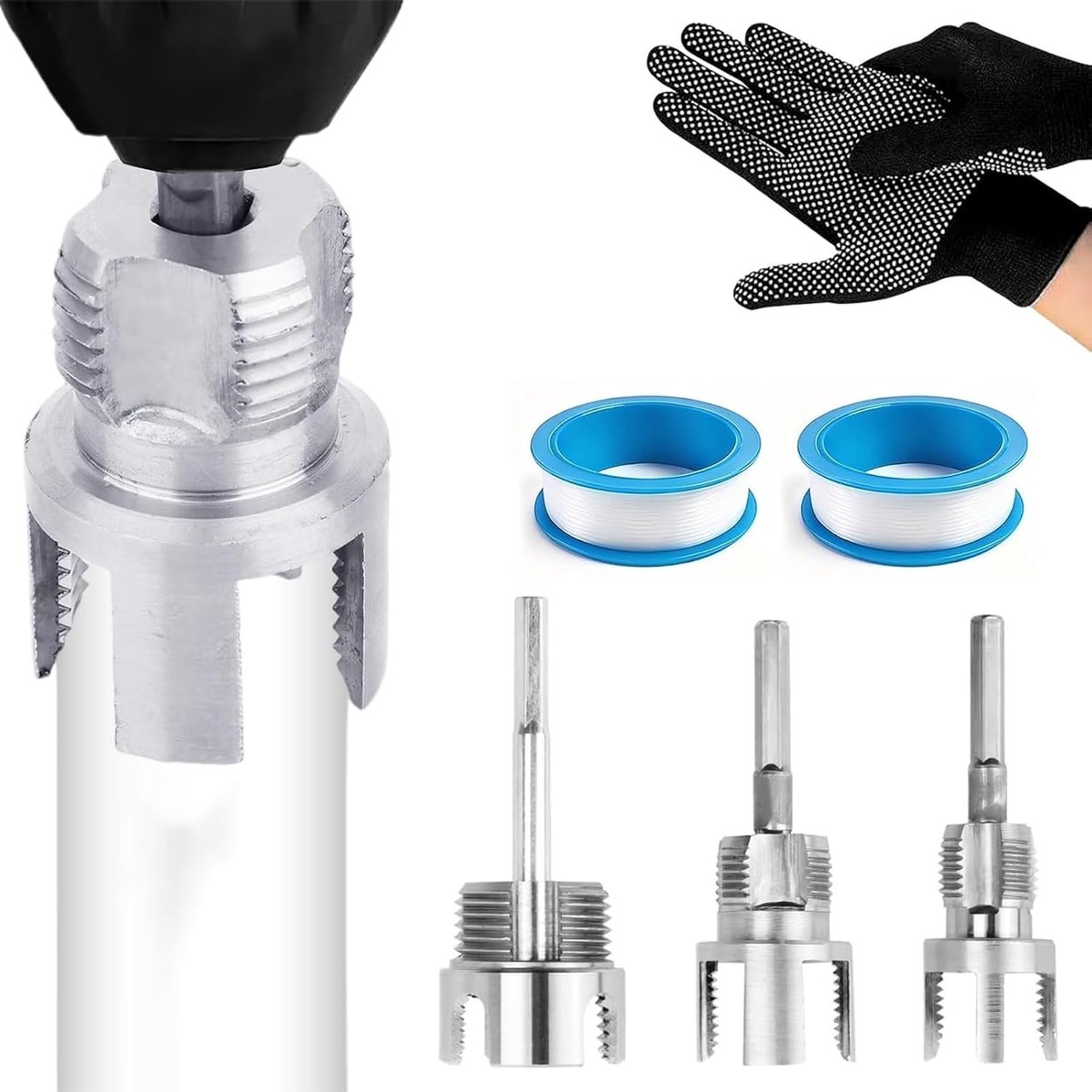 Buisdraadsnijders 1/2 inch 3/4 inch 1 inch - PVC PP PE - voor boormachines - snelle en schone schroefdraad - SnelShoppen