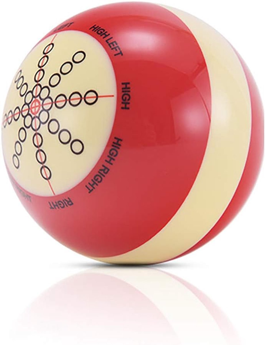 Billiard training ball - rood-wit - hoogwaardige hars - verbeter je spel - SnelShoppen
