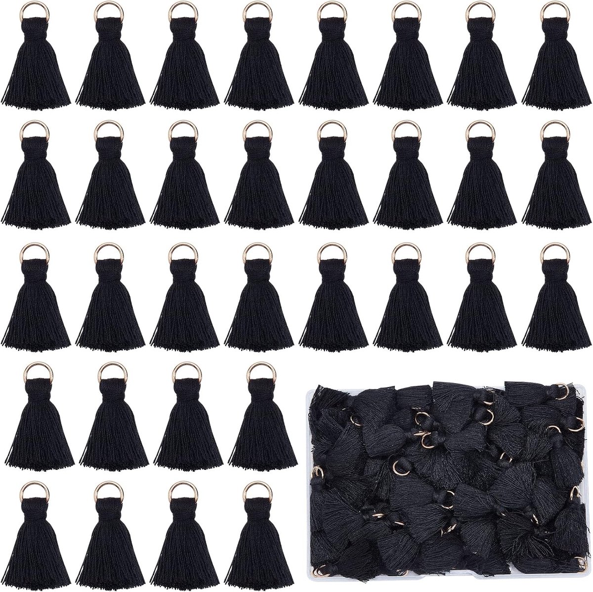 Kwastjes Mini Kwastje Charms Kleine Korte Katoenen Draad Kwastjes Mala Craft Kwastje Voor Oorbel Ketting Sieraden Maken Afstuderen Sleutelhanger Charm Ambachten