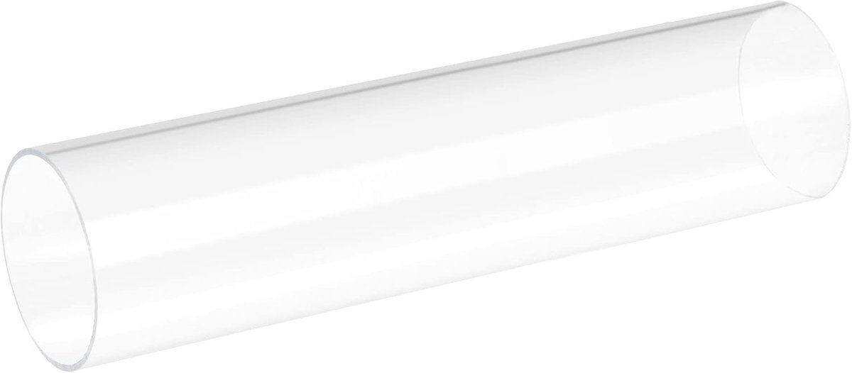 Sourcing map Heldere stijve acrylbuis 46 mm ID x 50 mm OD x 200 mm ronde buis