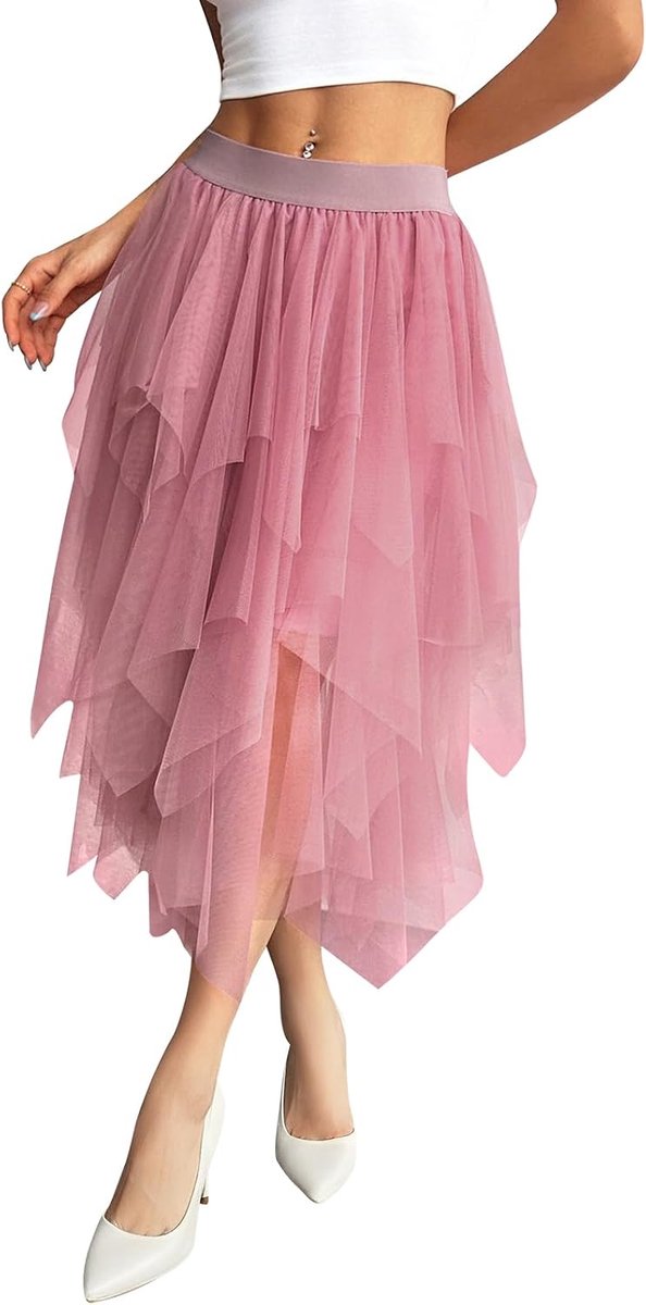 Rok voor dames, onregelmatig, 3 lagen, onderrok van tule, voor carnaval, Halloween, fancy dress, Kerstmis, cosplay, galakostuum