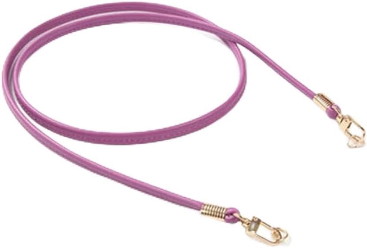 120 cm lang, afneembare handtassen, draagriem met karabijnhaak, lederen tassen, schouderriem, zakketting, vervangen, draagriem, schouderriem voor dames, tasaccessoires, paars