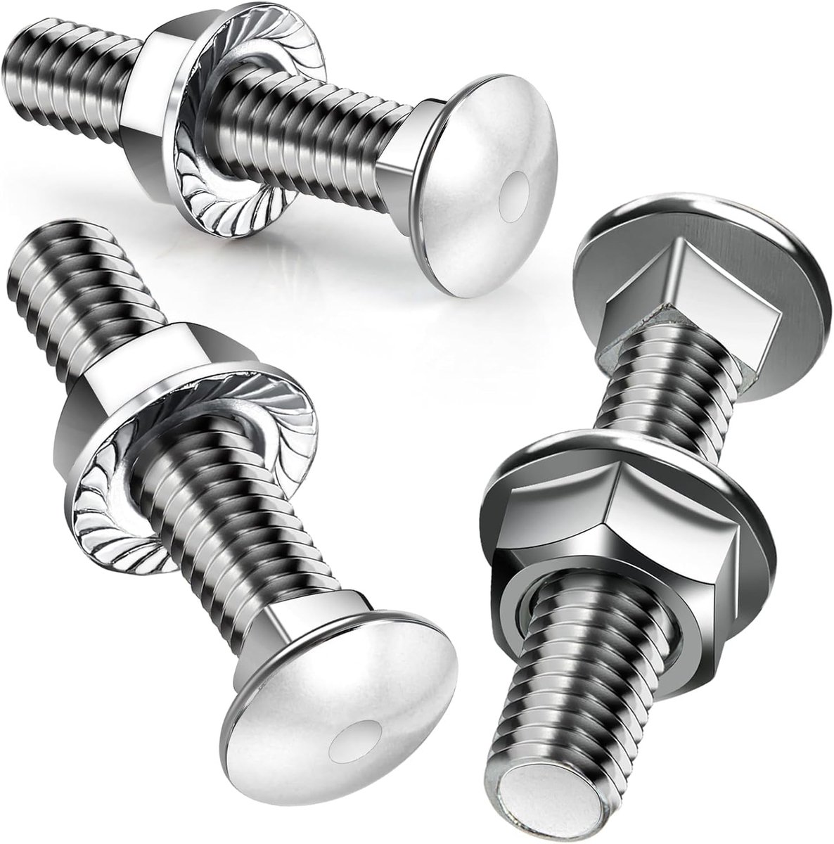 25 stuks slotschroeven, M8 x 60 mm, slotschroeven, platte kopschroeven met flensmoeren, M8 moer, DIN 6923, bandschroeven voor industriële machines, bouw, woondecoratie