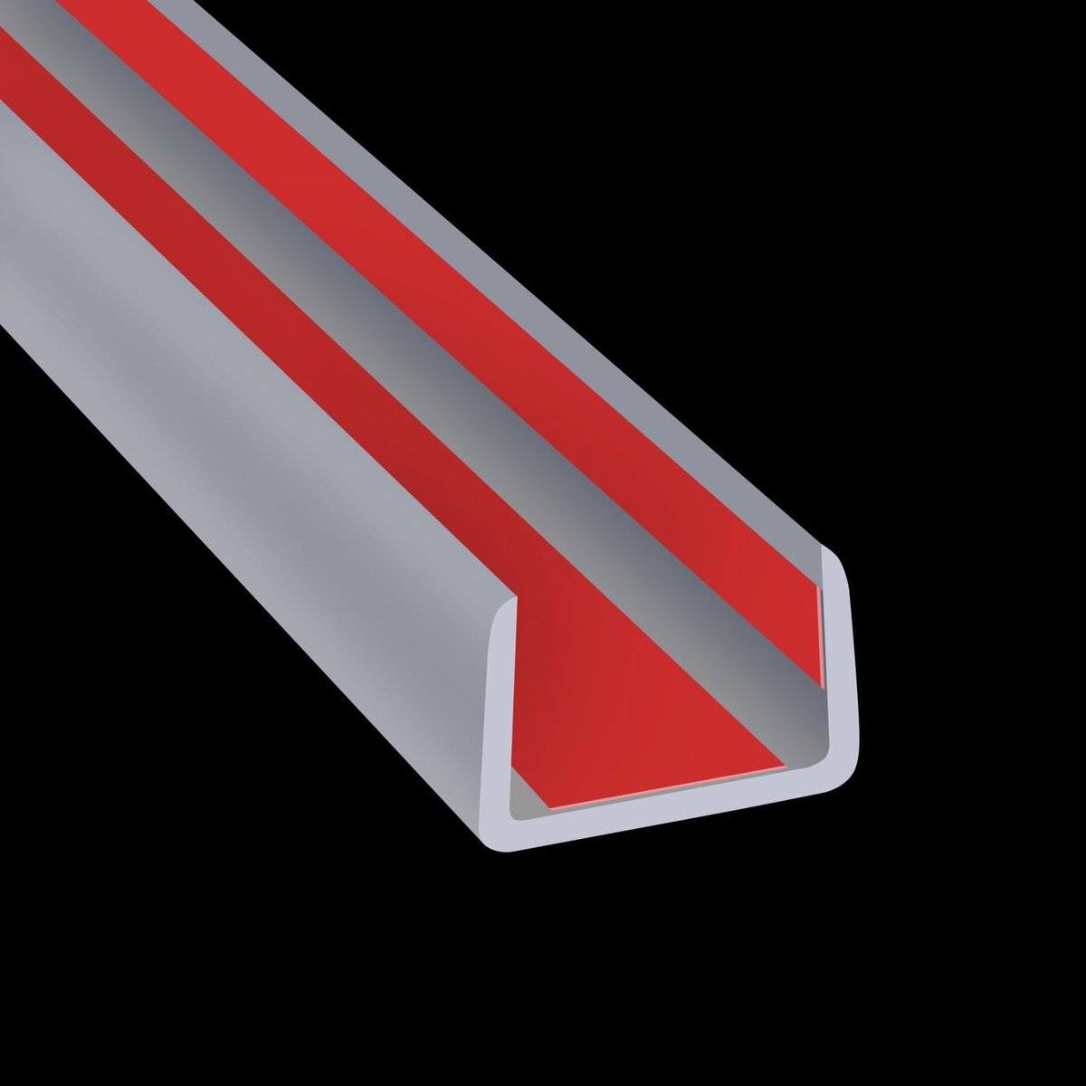 Rubberen randafwerking, flexibele randafwerking, 19 mm U-kanaalmeubelrandbeschermer, zelfklevende randbeschermers voor multiplex, hout, glazen onderdelen, 6 m, grijze kleur