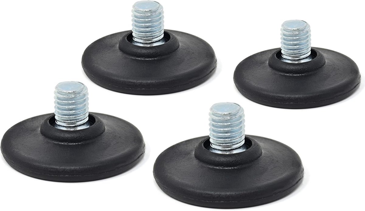 4 x stelschroef stelschroef M10 x L10 mm verzinkt stelschroef plaat Ø 40 mm