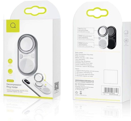Ring to Eliminate Anxiety Explodes the Plastic Bubbles with your Push Button and Rotates the Wheel voor Xiaomi Poco M2 Pro (2020) - Black van ring — afbeelding 4