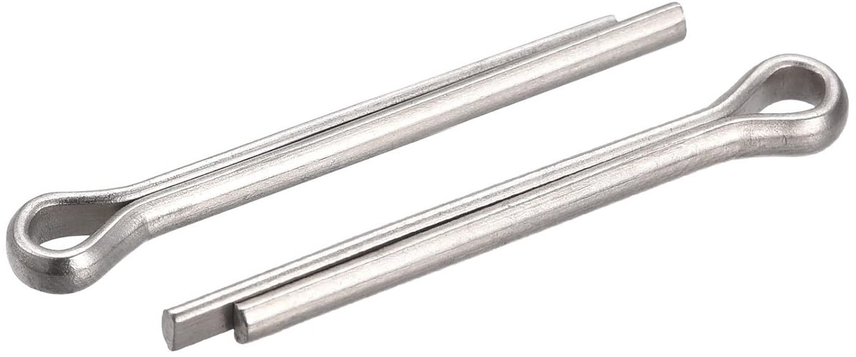 Sourcing map 90 stuks gedeelde splint clipbevestiging roestvrij staal voor automobielmechanica 3 mm x 20 mm