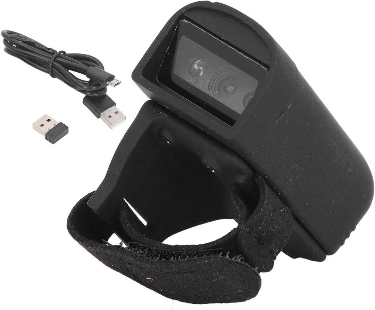 Ring Barcode Scanner - Vinger Codelezer - Magazijn Werk - Extreem Lichtgewicht - 12 x 7 x 6 cm - Zwart