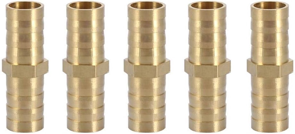 1 pak buisverbindingsgereedschap rechte 2-weg stekelconnector voor het aansluiten van buizen (10 mm 5 stuks).