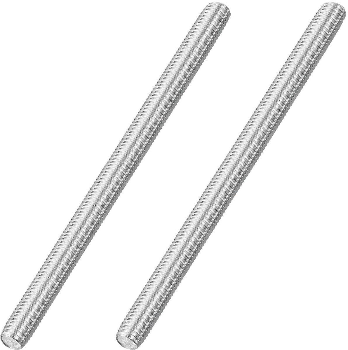 M10 x 150 mm stang met volledige schroefdraad, 2 stuks 316 roestvrij staal, lange schroefdraadschroef 1,5 mm schroefdraad rechtse schroefdraad voor meubelmontage en bevestiging