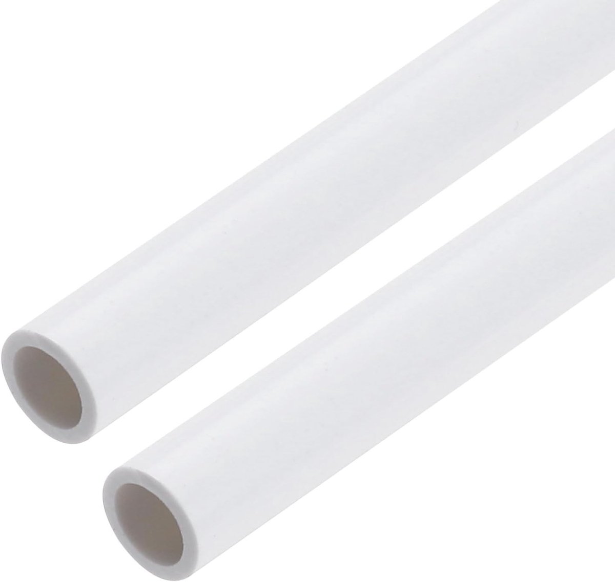 2 stuks PVC buis, diameter 5mm lengte 0,23m rond kunststof buis voor tuin, aquarium, waterleiding, kabelkanaal, ventilatiebuis (wit)