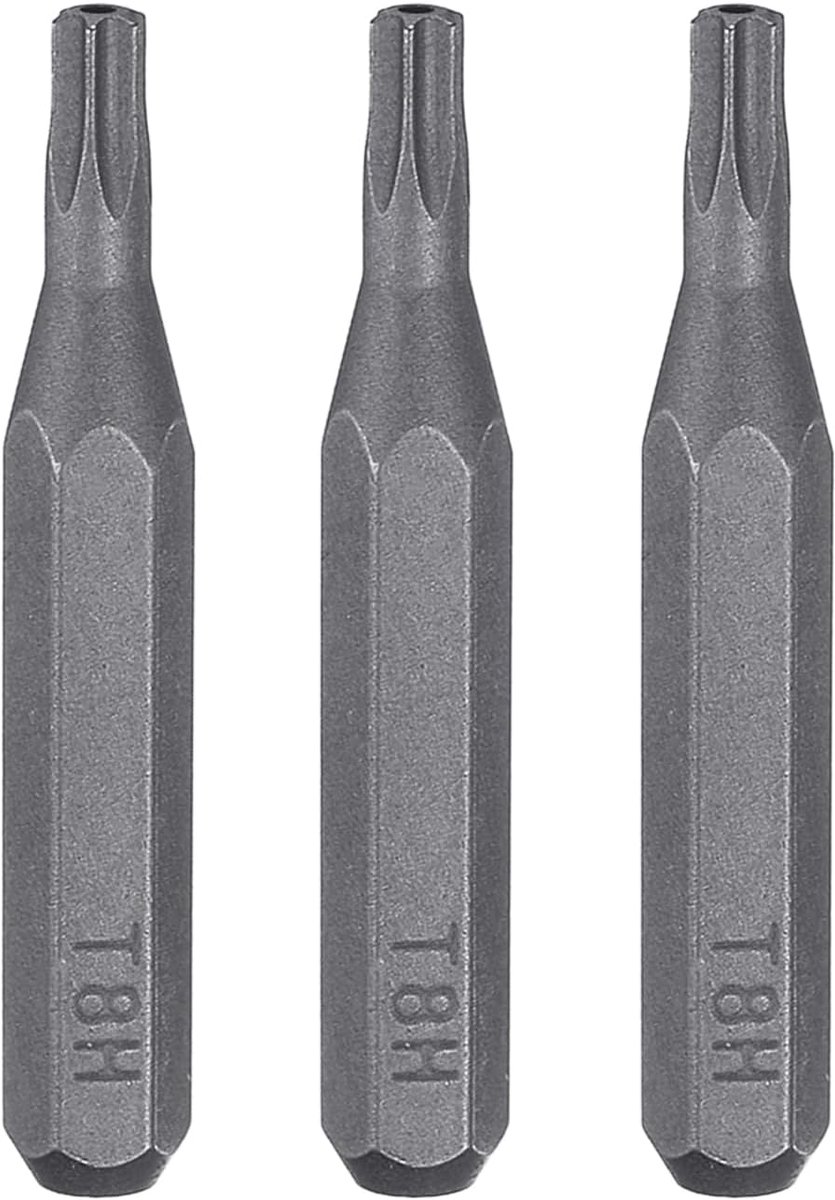 3 stuks T8H Torx schroevendraaierbit 5/32 inch zeskantschacht 28 mm lengte magnetische ster 6-punts kop zeskantige bits S2 staal schroevendraaierbit voor elektrische schroevendraaier