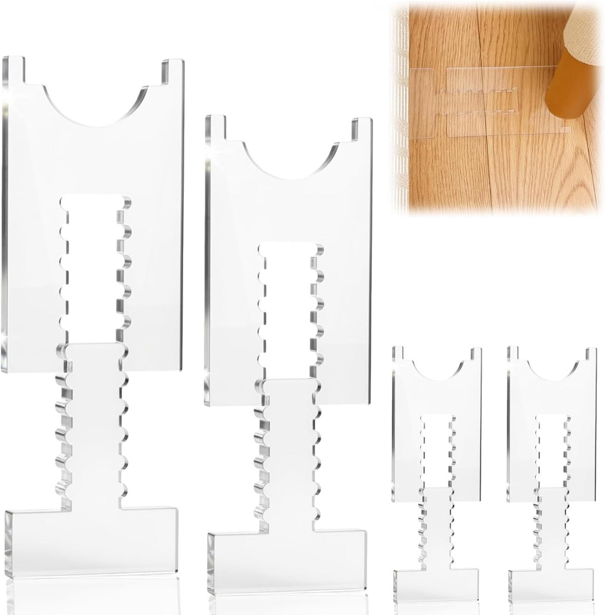 4 stuks meubelstoppers, universele bankwandafstandhouders, acryl afstandhouders, stoppers voorkomen botsingen van meubels, geschikt voor banken, bedden, stoelen