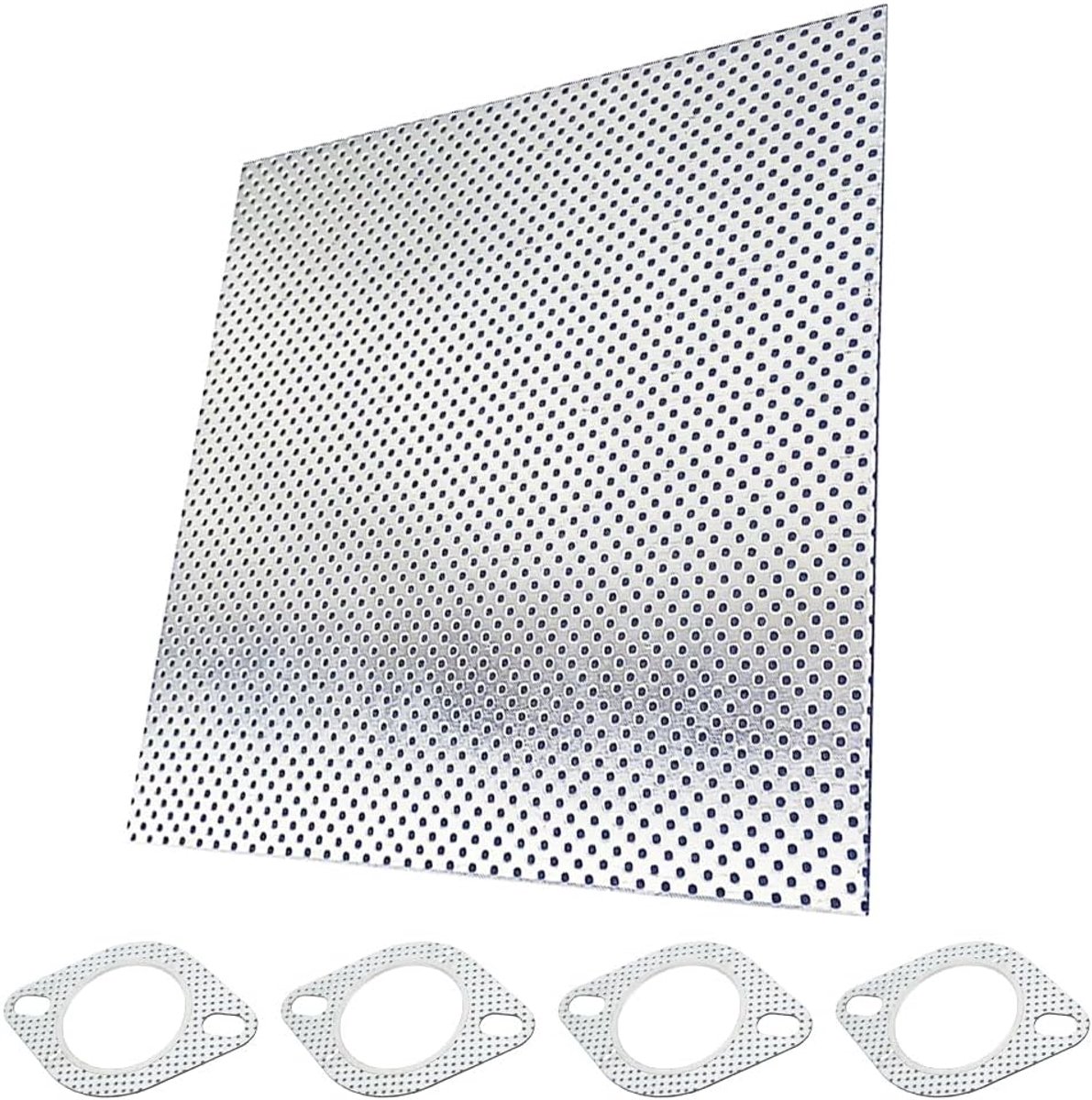 Afdichtingspapier voor uitlaat, uitlaatafdichting, dikte 1,6 mm, 20 x 20 cm, metalen afdichting voor uitlaatpijp, hittebestendig, voor turbospruitstukken, valpijp, spruitstukverzamelaar