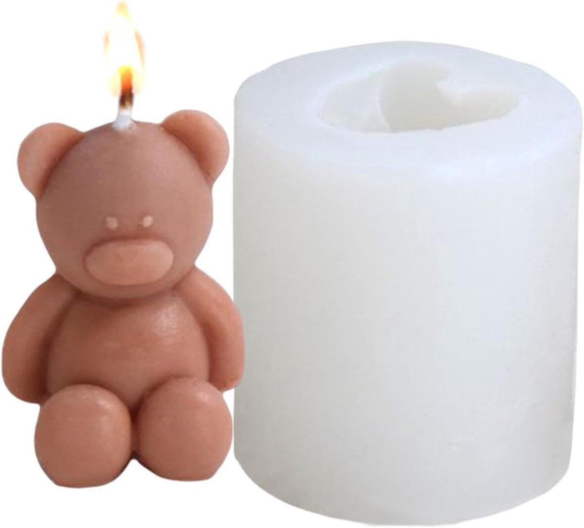 | 3D schattige beer geurkaarsvorm - DIY kaars schimmel | Bear siliconen mal voor fondant, chocolade, cake decor, kaars, gips ornament, hars kunst