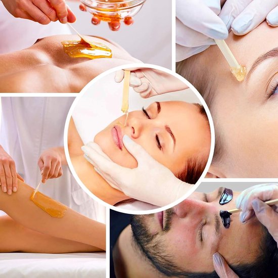 Spatels, waxing, 8,8 cm, wenkbrauwspatel, houten spatel, afgeronde en gepolijste randen, voor het verwijderen van waxmaskers — afbeelding 3