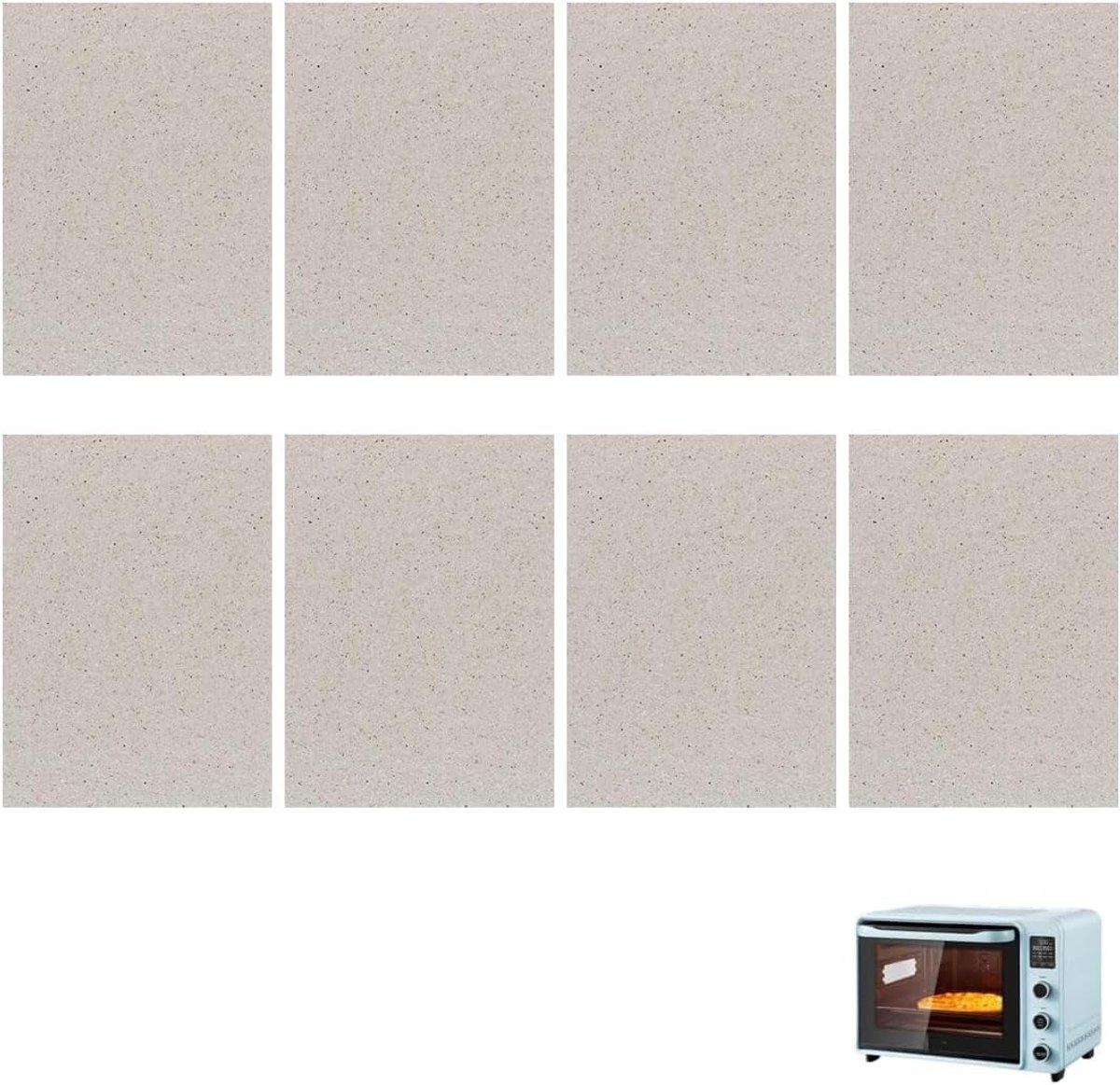 8 stuks mica voor magnetron, universeel om te snijden, micapfolie, reserveafdekking, golfgeleiding voor oven (15 × 12 cm)