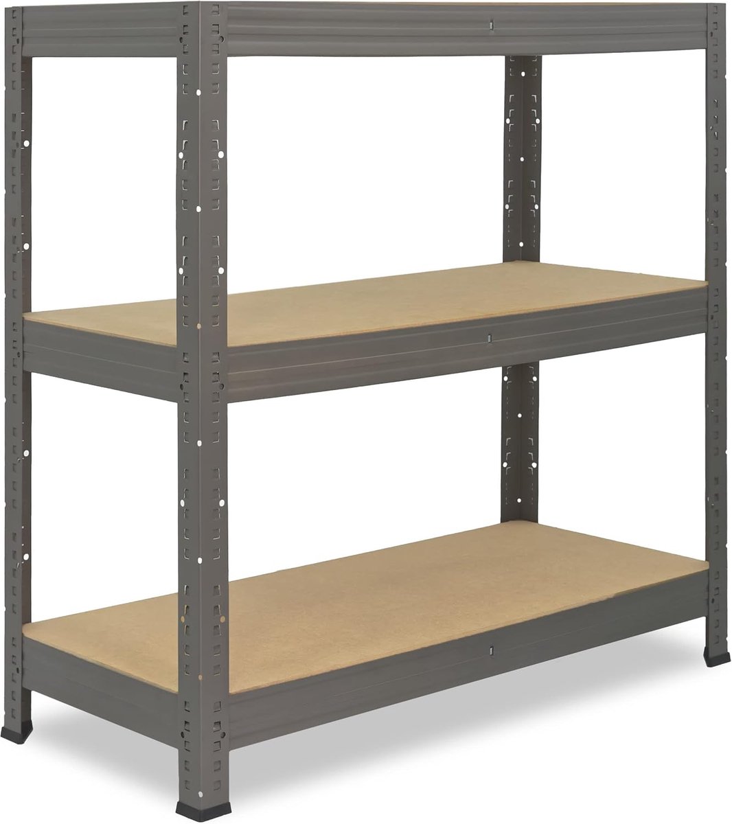 Shelfplaza Pro 90x75x50cm metalen stellingkast grijs: 3x200kg | stellingen Berging stelling Garagekast Metalen opslagstelling Opbergstelling Zware stelling Opslagrek Garage stelling