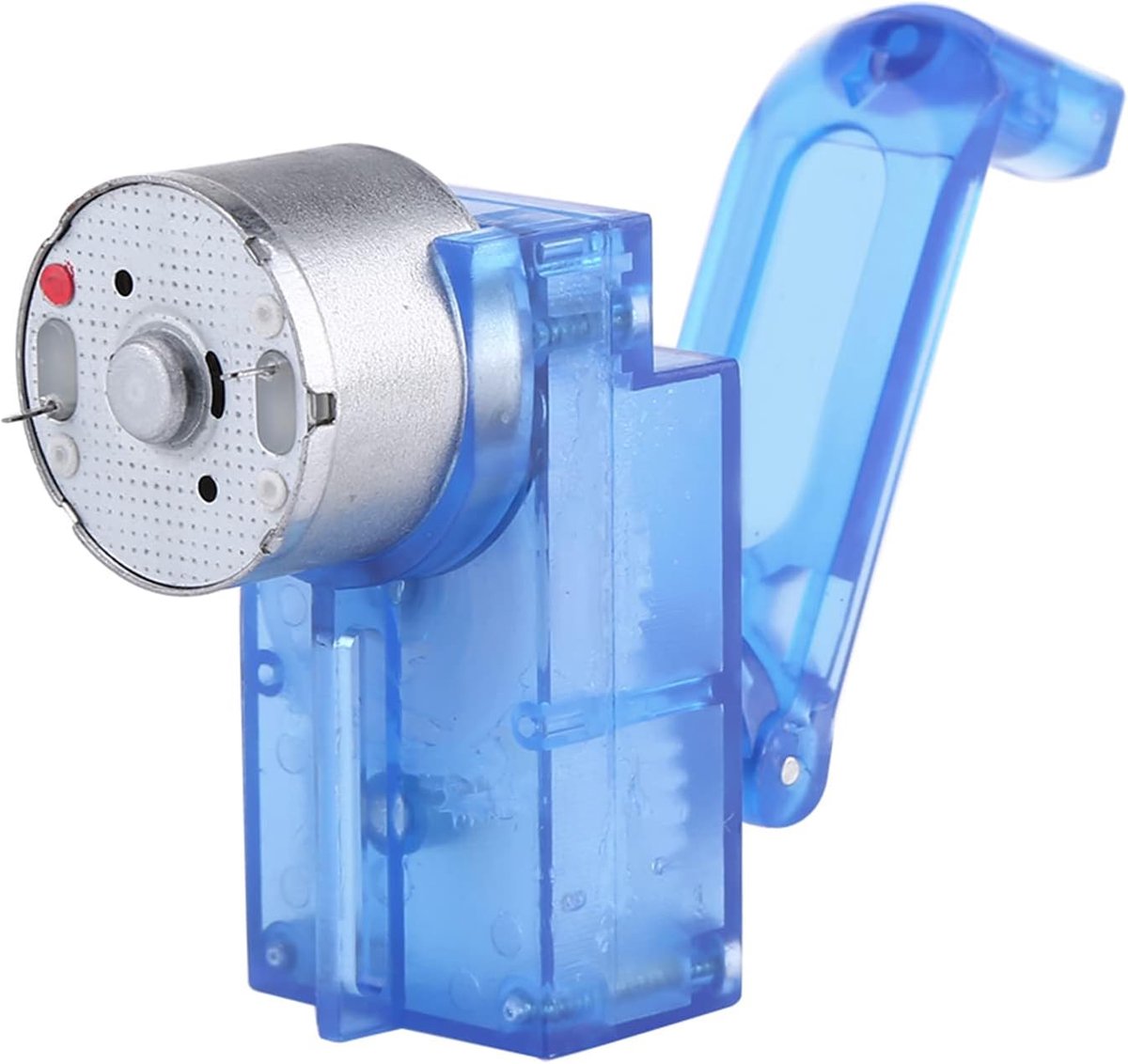 Dynamo Elektriciteitsgenerator Blauw 6x4.6x2.5cm Educatief met LED en Weerstand voor Kinderen en Volwassenen