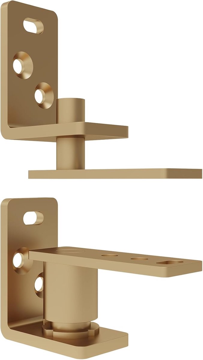 Scharnieren Verstelbare Hoek Zwaartekracht Deur Hardware Pivot Scharnieren Automatisch Sluiten en Tweezijdig Zwaaien (Goud, 1 Pack)