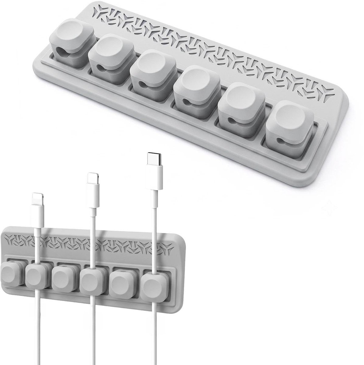 Kabelhouder 6 stuks magnetisch - zelfklevend - 4 maten kabelclips - kabelgeleiding op bureau - SnelShoppen