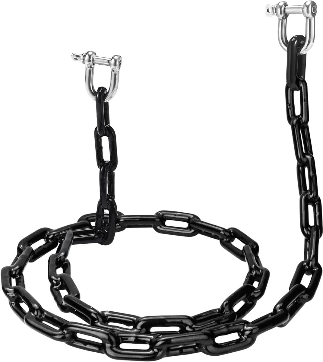 Boot Ankerketting 1/4" x 1,2 m met roestvrijstalen sluitingen, ankerkettingen voor boten, kajak