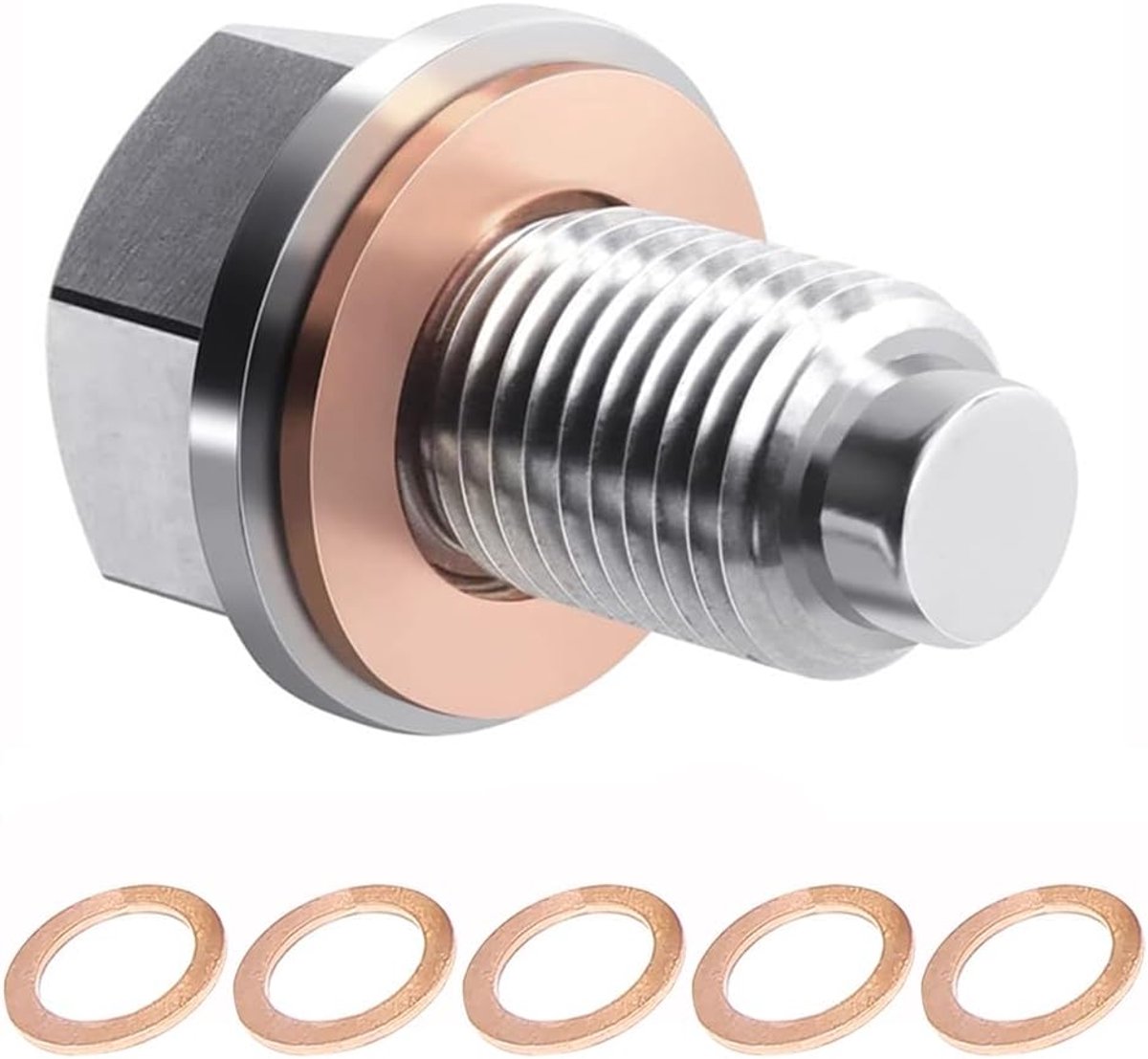 Olie-afvoermoer, olie-afvoerschroef Magnetische aluminium pan afvoermoer, magnetische olie-afvoerpan Uit retourafvoerschroef (M14x1.5)
