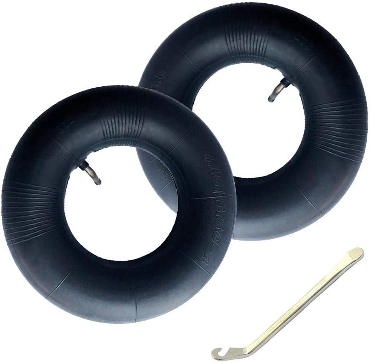 2 piezas Tubos interiores de carretilla 4.10/3.50-4 con palanca de neumáticos para carretilla Sack Truck Sack Barrow Wheels