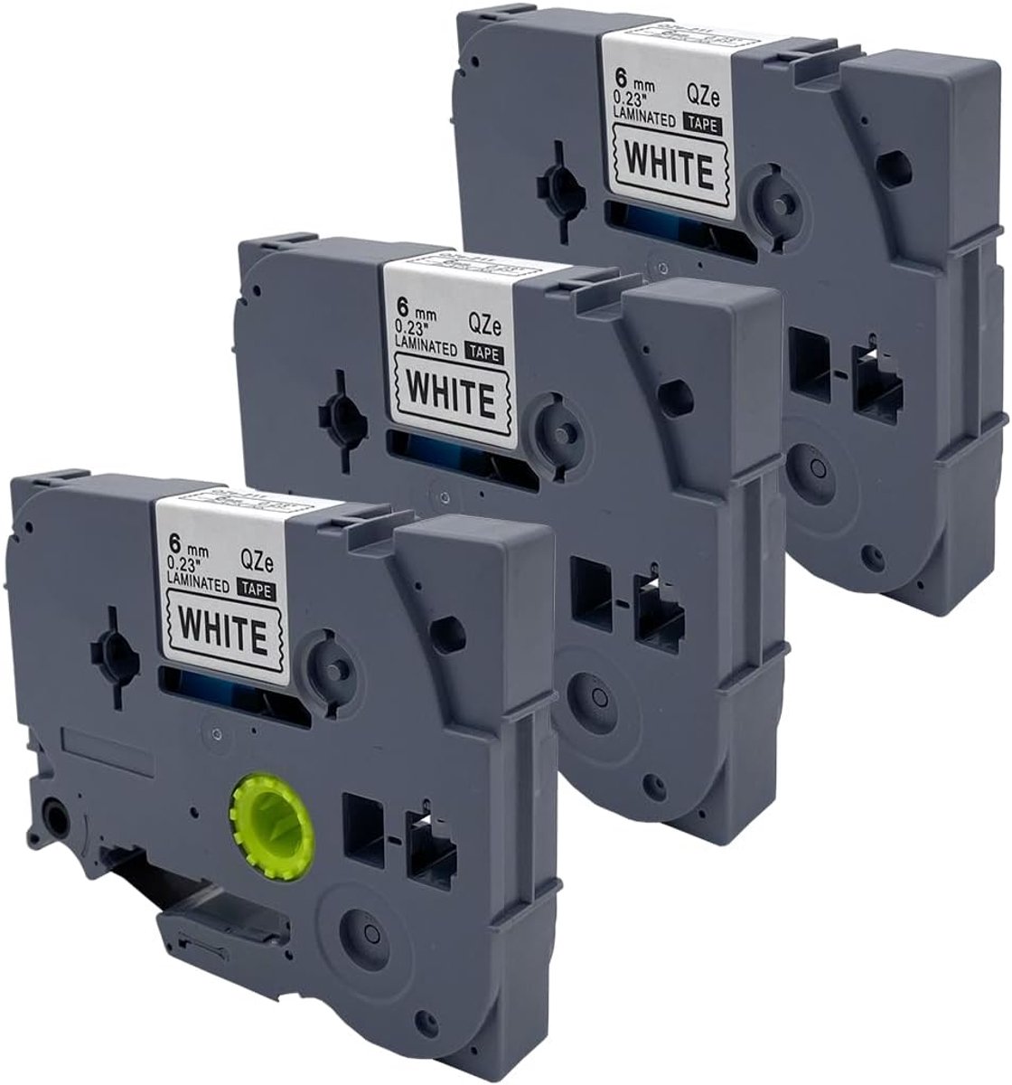 Label tape 6mm x 8m - zwart op wit - compatibel met Brother P-Touch - DULA kwaliteit - SnelShoppen