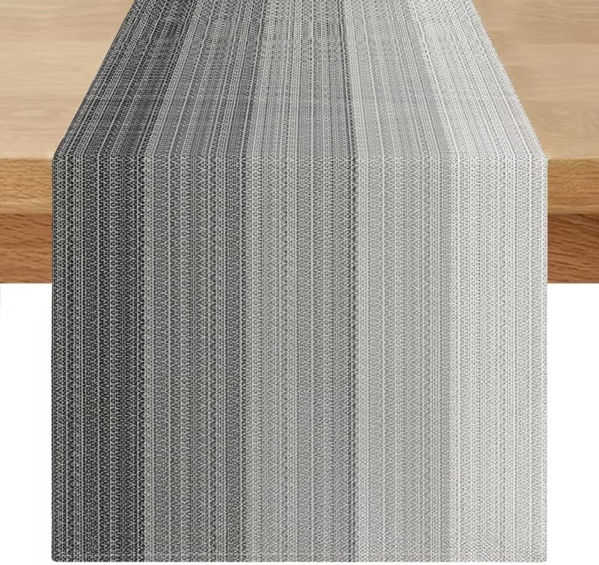 Tafelloper, grijs, outdoor, lente, zomer, 40 x 100 cm, modern, vintage, linnenlook, afwasbaar, tafelloper, landhuisstijl, tuintafel, decoratie voor eetkamer, keukentafel, feest, vakantie