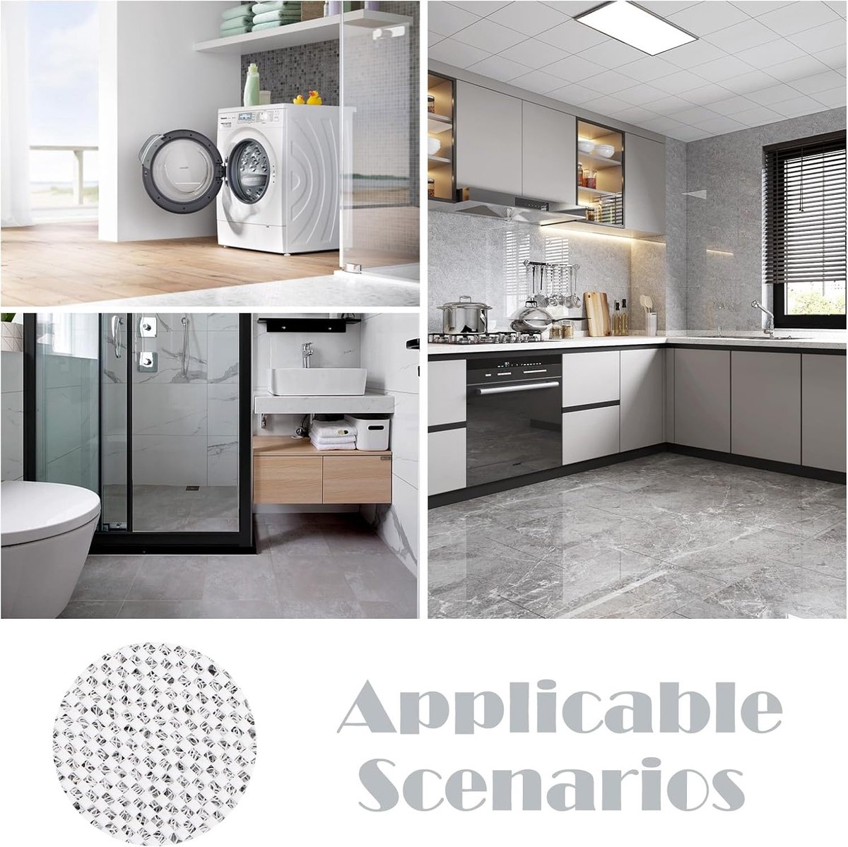 Douchemat, antislip, 80 x 80 cm, badmat, antislip, met afvoer, zachte pvc-luffa, antislipmat, badkuip, sneldrogend, voor bad en natte ruimtes