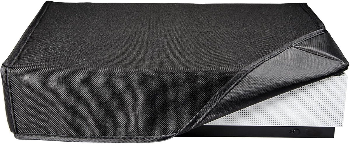 eXtremeRate Tas stofdichte spatwaterdichte cover mouw hoes afdekking voor Xbox One S console (Premium Nylon Zwart)