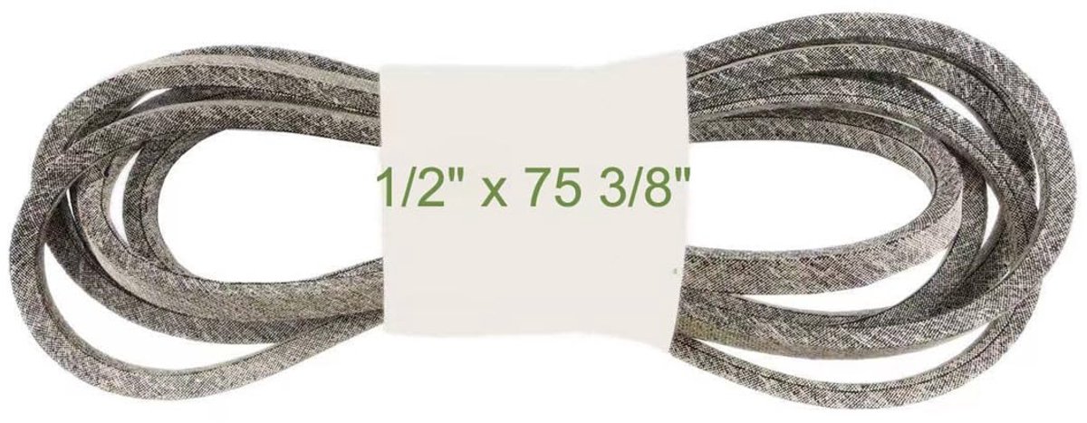 1/2" x 75 3/8" Maaidekriem Gazonaangedreven Maaidekriem Gemaakt met Kevlar Compatibel met Exmark 109-3388 109-8069, Compatibel met Toro 109-3388 109-8069