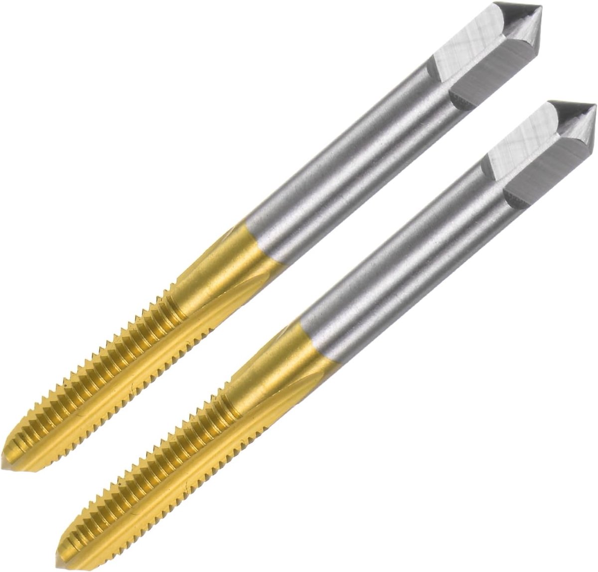 2 schroefdraadboren voor metrische schroefdraad M6 x 1 H2 gereedschap reparatie frezen schroefdraad met rechte fluit van hogesnelheidsstaal met titanium coating
