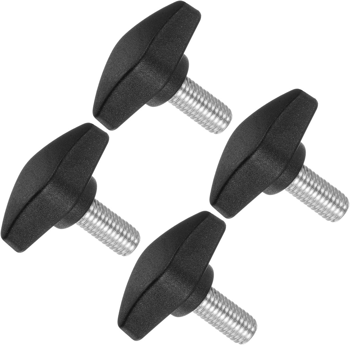 Wing Knoppen Duimschroef, M8 x 16 mm Buitendraad, Plastic T Duim Klemschroef Schroefschroefdraad Stud Handknoppen Grip, (Toepassingen: voor machines draaibanken), 4-delig