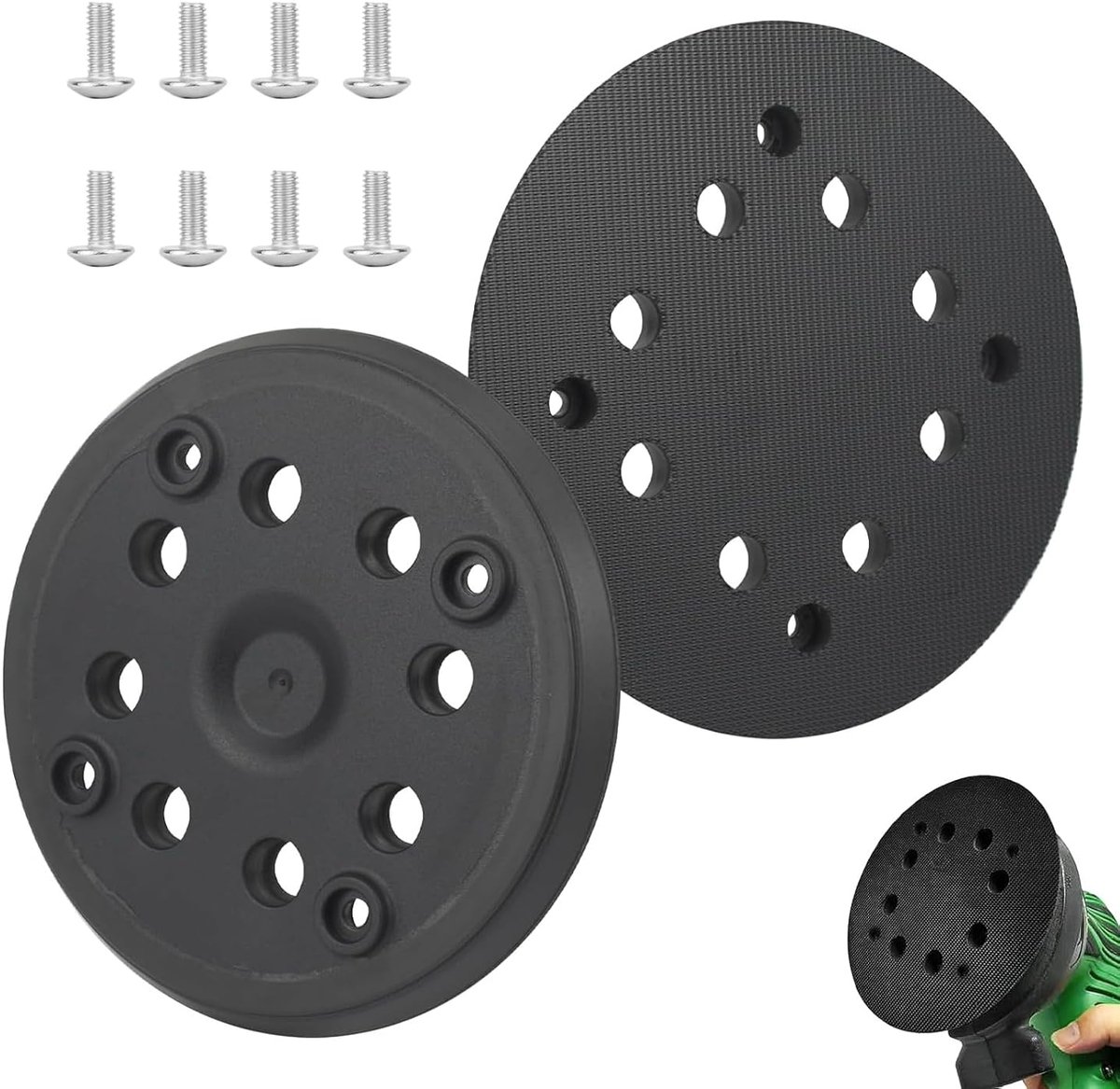 2 stuks slijpschijven voor Bosch Pex 270 A/AE | 125 mm slijpschijf met schroeven