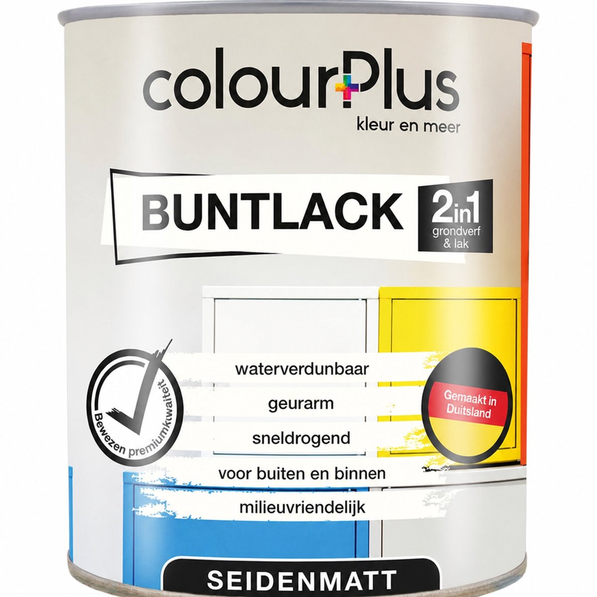 ColourPlus Lakverf - Dekkende Verf - Acrylverf - 2-in-1 - Weerbestendig - Zijdeglans - Nootbruin - 750ml