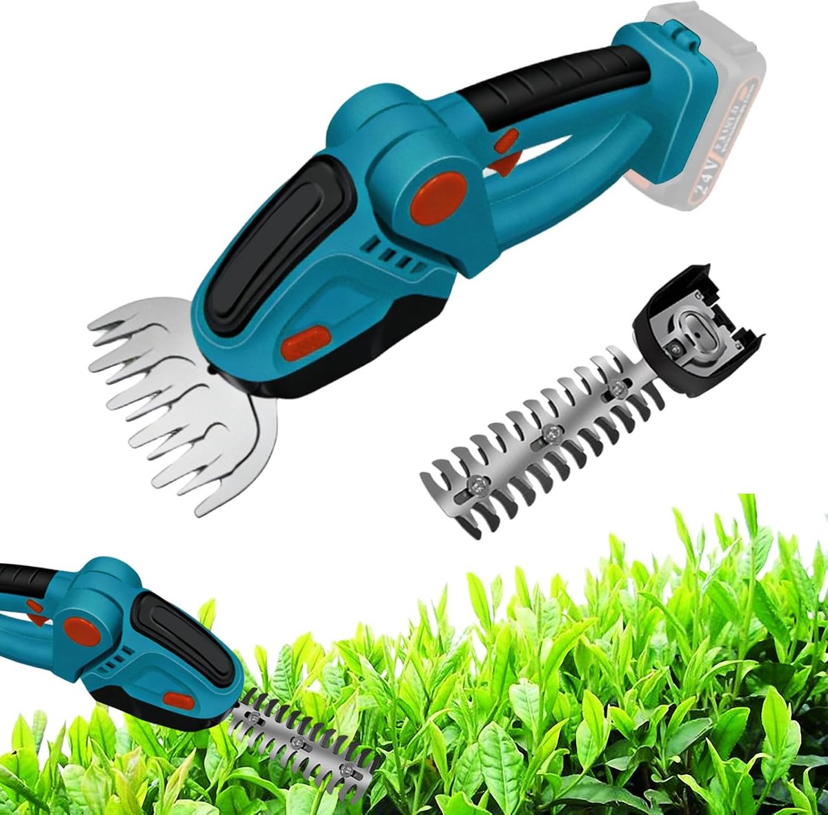 Accu heggenschaar 2-in-1 - Geschikt voor Makita 18 V - Draadloos en veilig - Ideaal voor struiken en gras - ShopVlot