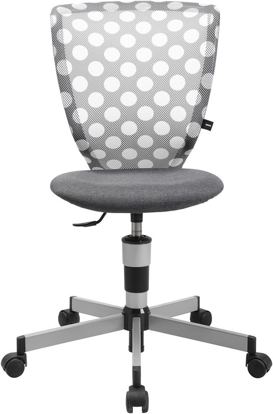 Bureaustoel Kinderen - Draaistoel Jeugd - Comfortabel Zitten - Ergonomisch Ontwerp - 31 x 44 x 36 cm - Antraciet Stippen — afbeelding 4
