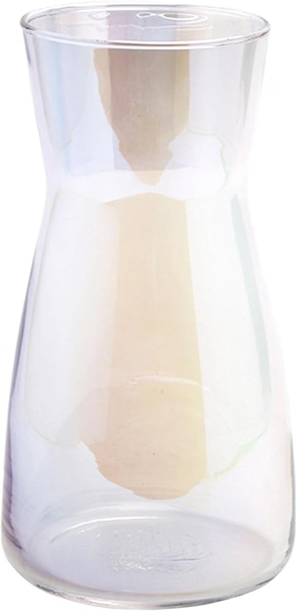 SnelShoppen - Glazen Vaas 20cm Hoog - Duidelijke Decoratieve Vaas voor Tafel, Perfect voor Pampas Gras, Tulpen, Orchideeën, Rozen en Gedroogde Bloemen