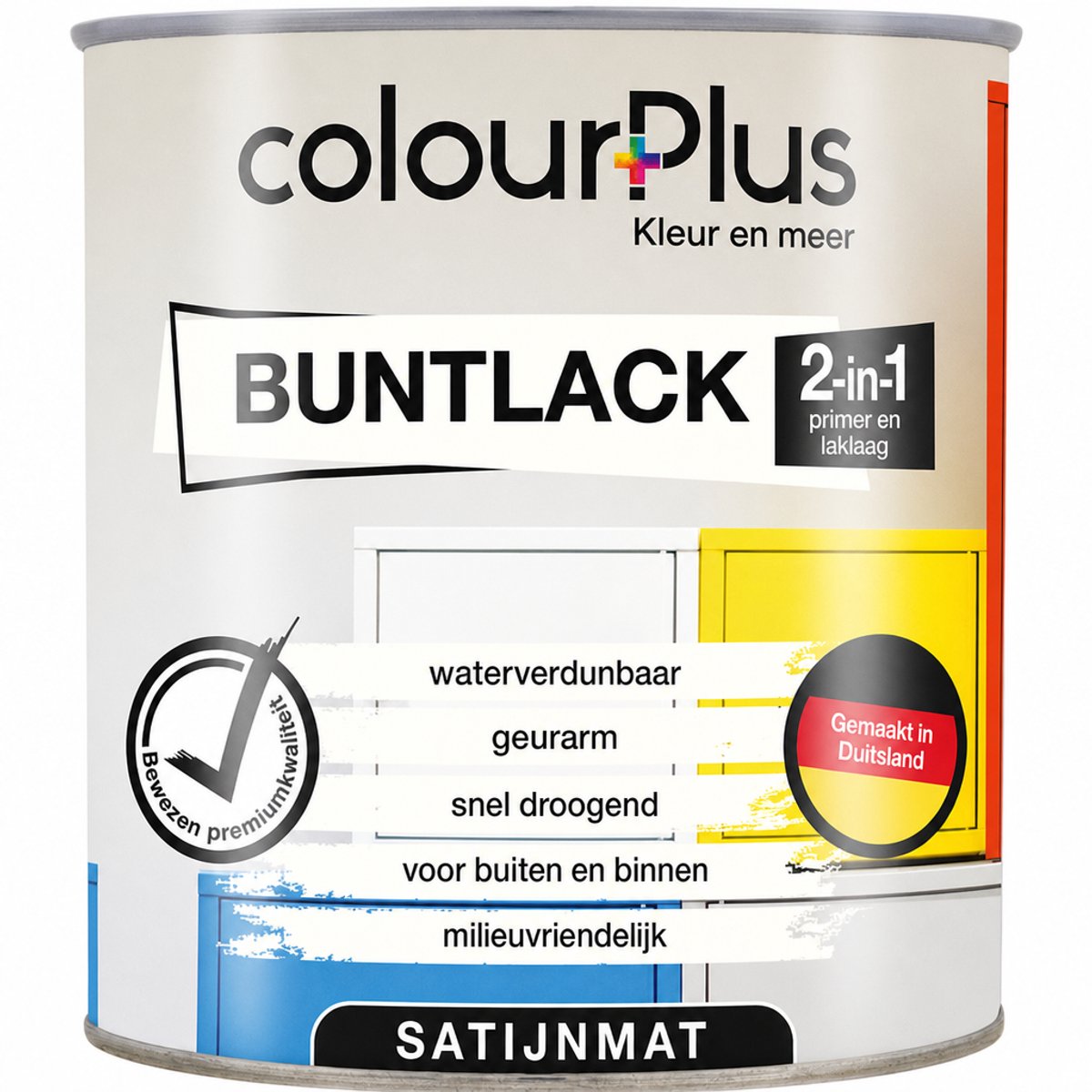 ColourPlus Lakverf - Dekkende Verf - Acrylverf - 2-in-1 - Weerbestendig - Zijdeglans - Goud - 750ml