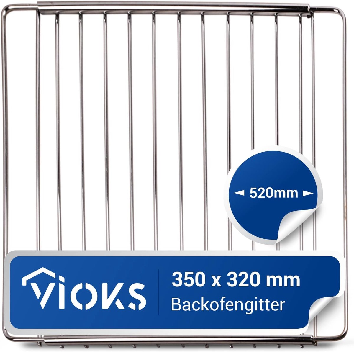 Ovenrooster 350/520mm - RVS - Verstelbaar - Gelijkmatige warmteverdeling - ShopVlot
