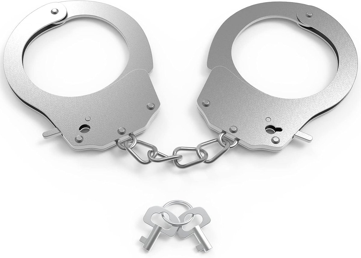 Metalen Handboeien met 2 Sleutels - Kinderspeelgoed - Roestvrij staal - Ideaal voor Politie Kostuums - ShopVlot