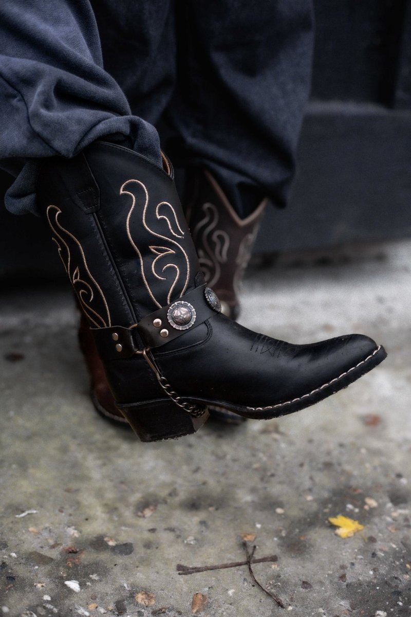 Bootstock Bobby Cowboylaarzen - Tieners - Zwart - Leer