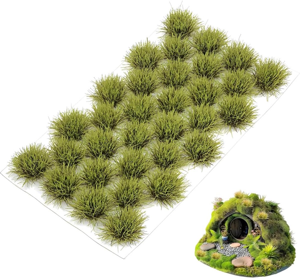 Modelbouw Grasgroeven 32-delig - Nylon 8-9 mm - Realistische Vegetatie - Perfect voor Diorama's - ShopVlot