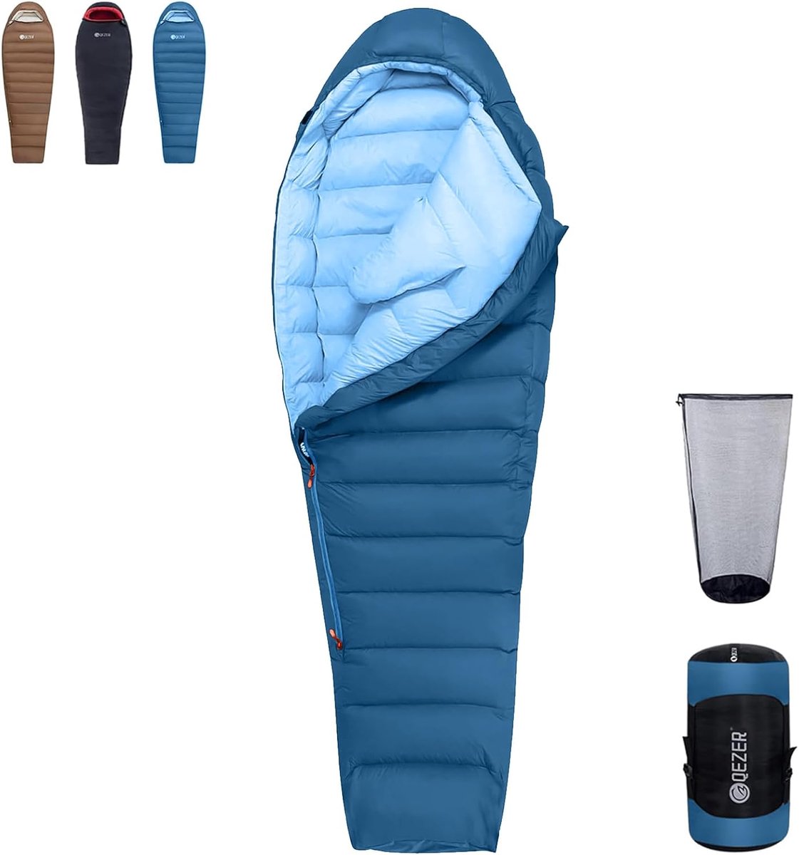 Slaapzak 3-seizoenen 820 g - Donsvulling 650+ - Lichtgewicht en compact - Perfect voor trekking - ShopVlot