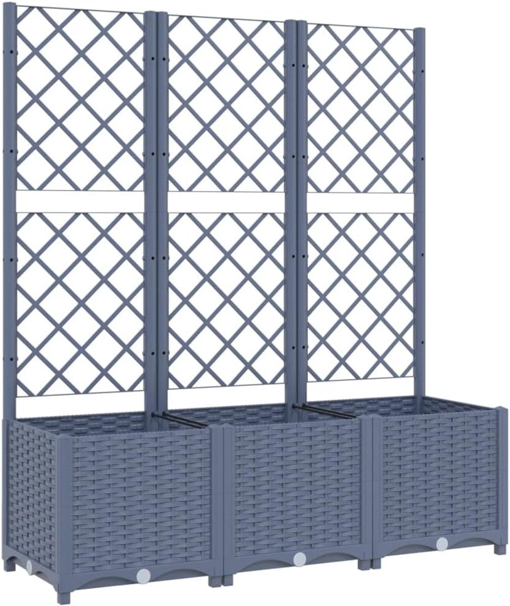 Bloembak Met Klimrek - Duurzaam PP, 120x40x136cm