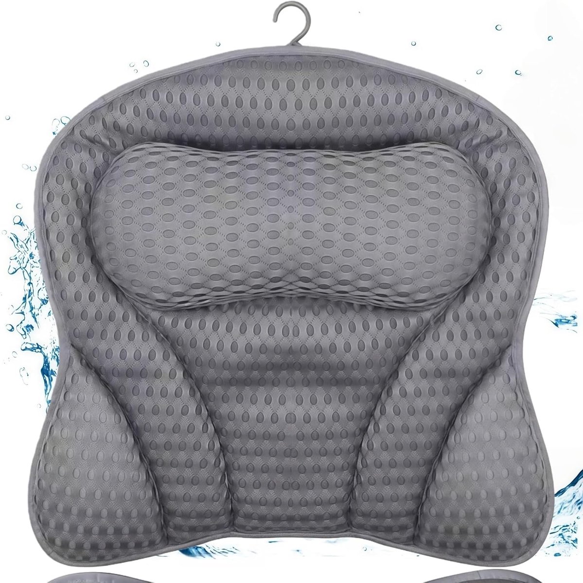 Badkussen - ergonomisch ontwerp - 4D mesh - ondersteunt hoofd en nek - ShopVlot