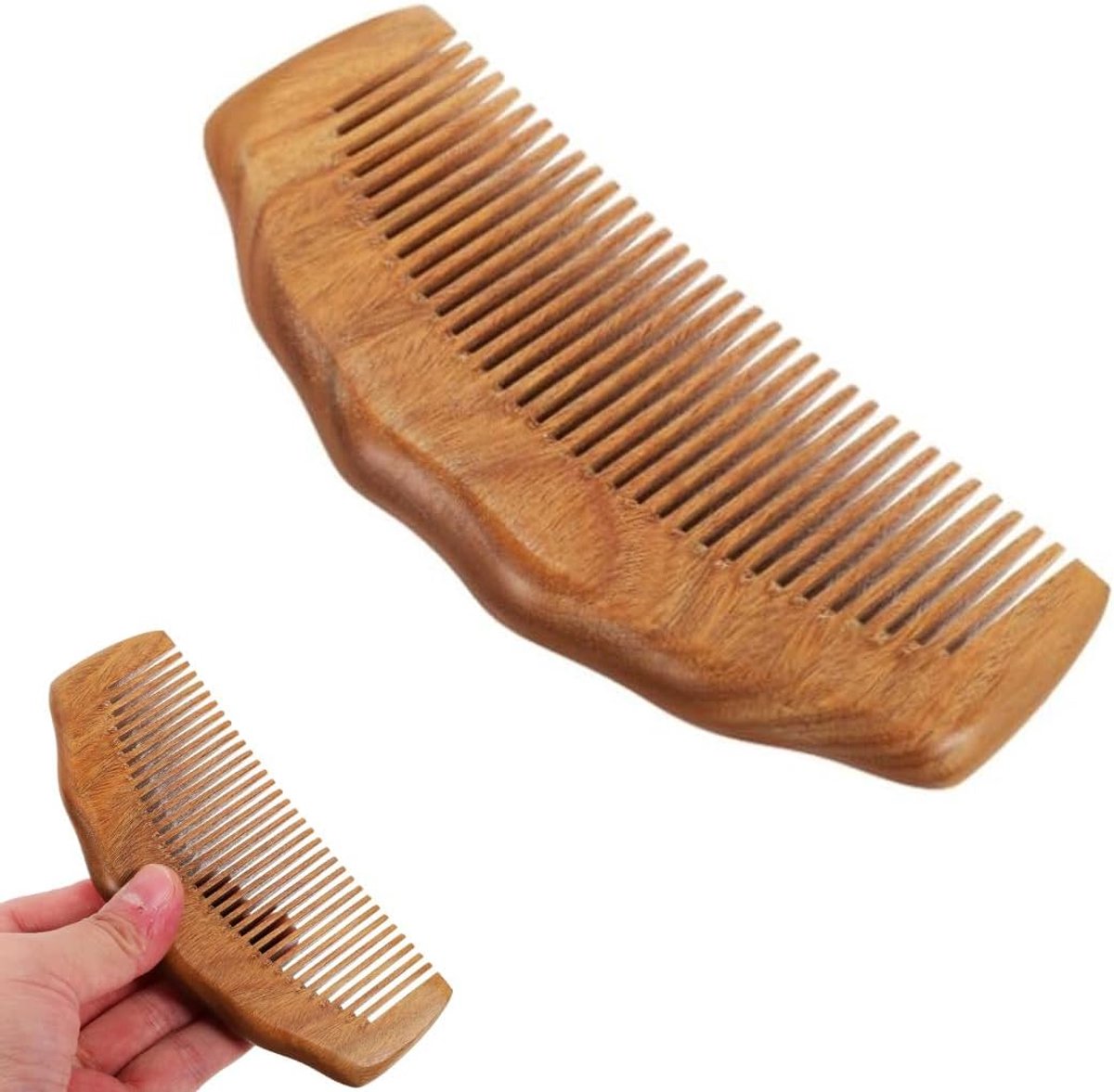 Kam voor geboorte, van hout, geschenken voor vrouwen, wilgenkam, essentiële elementen voor herten en geboorte voor toekomstige moeders, 12,5 × 5,5 cm